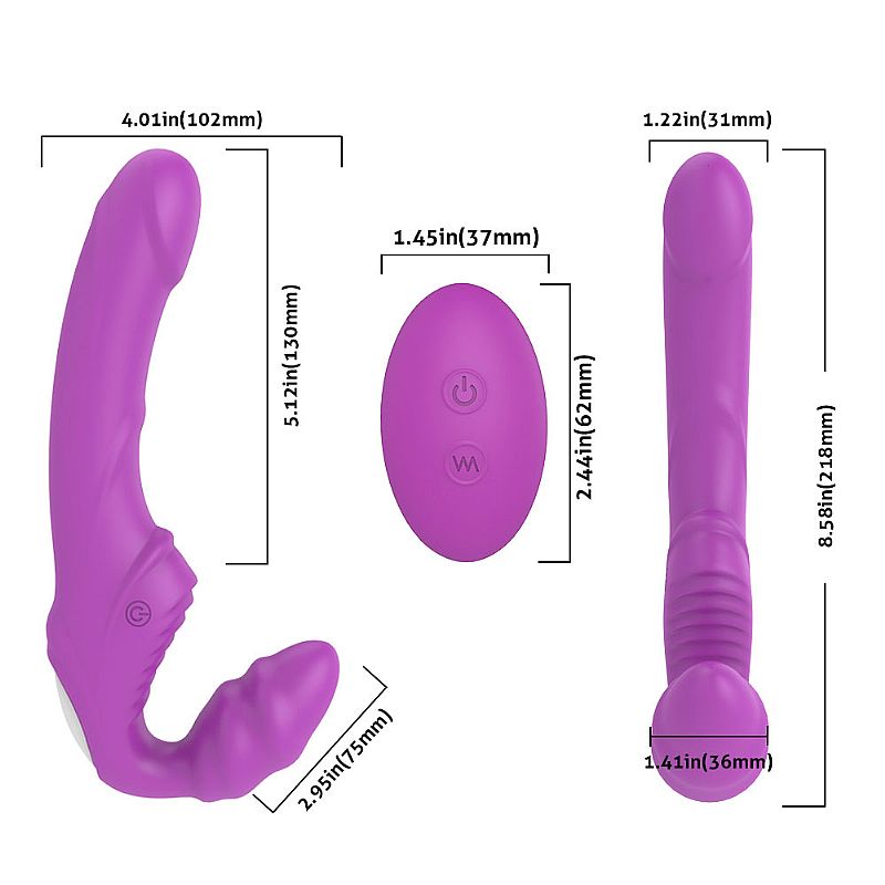 Vibrador Strapon Duo Nana com controle remoto - Frete Grátis