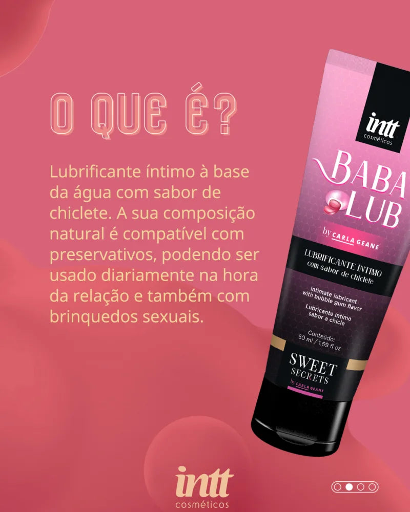 Lubrificante Beijável Babalub Intt - Chiclete