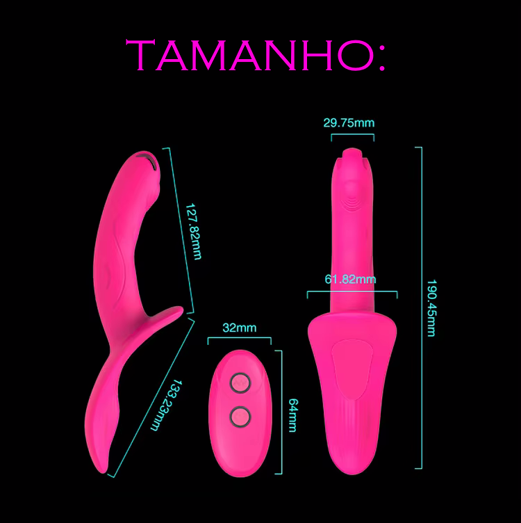 Vibrador Strapon Cinta Extreme com calcinha e controle remoto - Frete Grátis