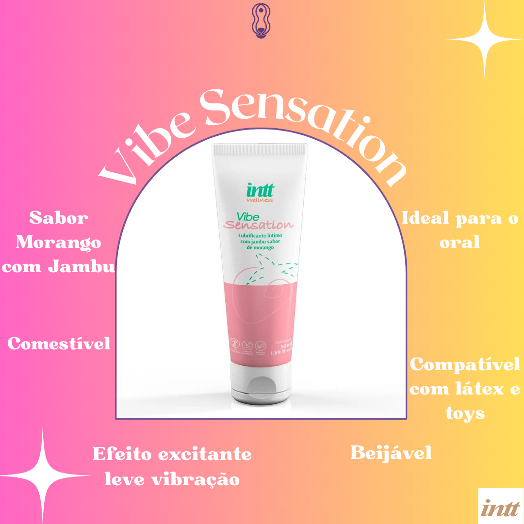 Vibe Sensation Lubrificante com Jambu - Morango - Carnelian