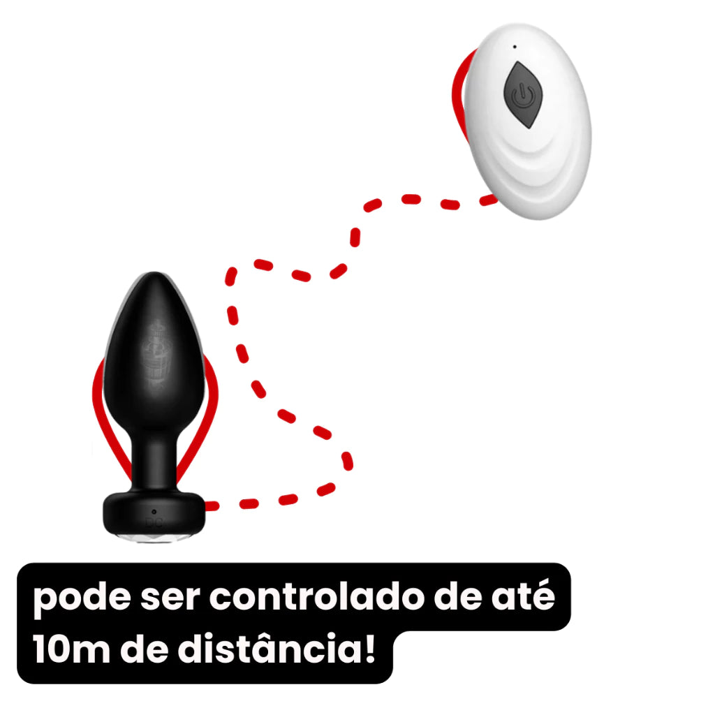 Vibrador anal com Controle remoto Shine - Frete Grátis