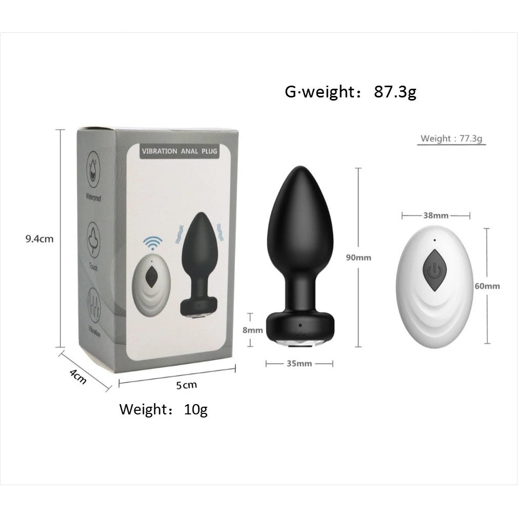 Vibrador anal com Controle remoto Shine - Frete Grátis