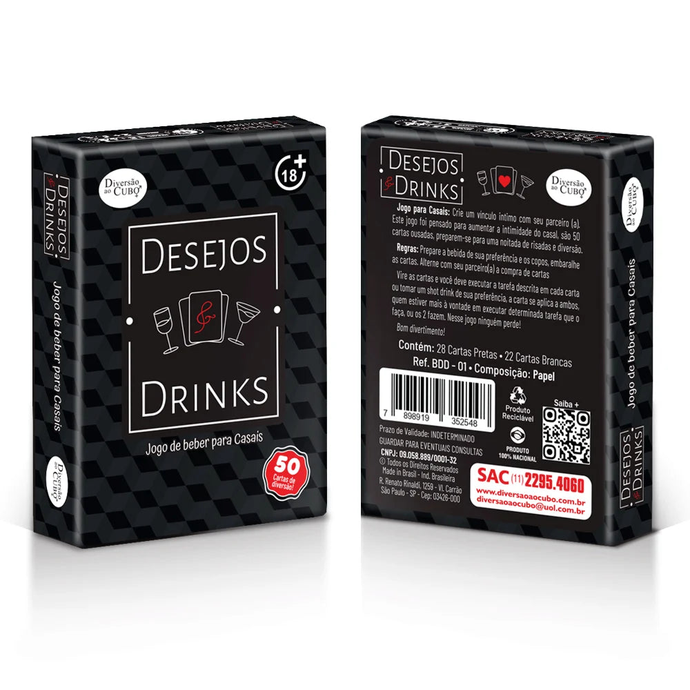Jogo Desejos E Drinks Para Casais