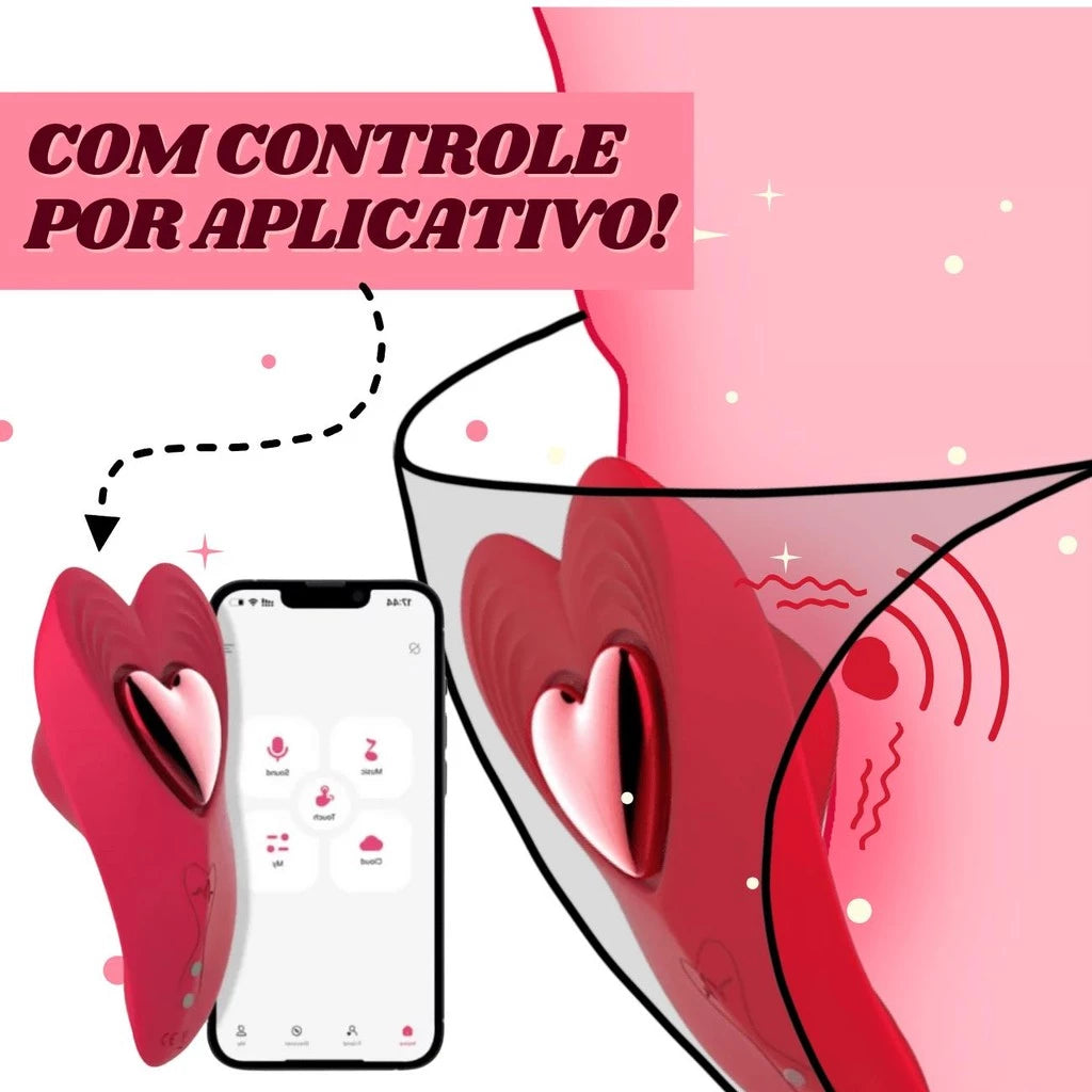 Vibrador de calcinha com App Heart - Frete Grátis