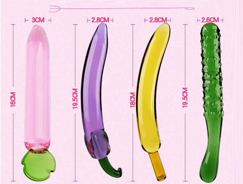 Dildo de vidro Vegetais - Frete Grátis