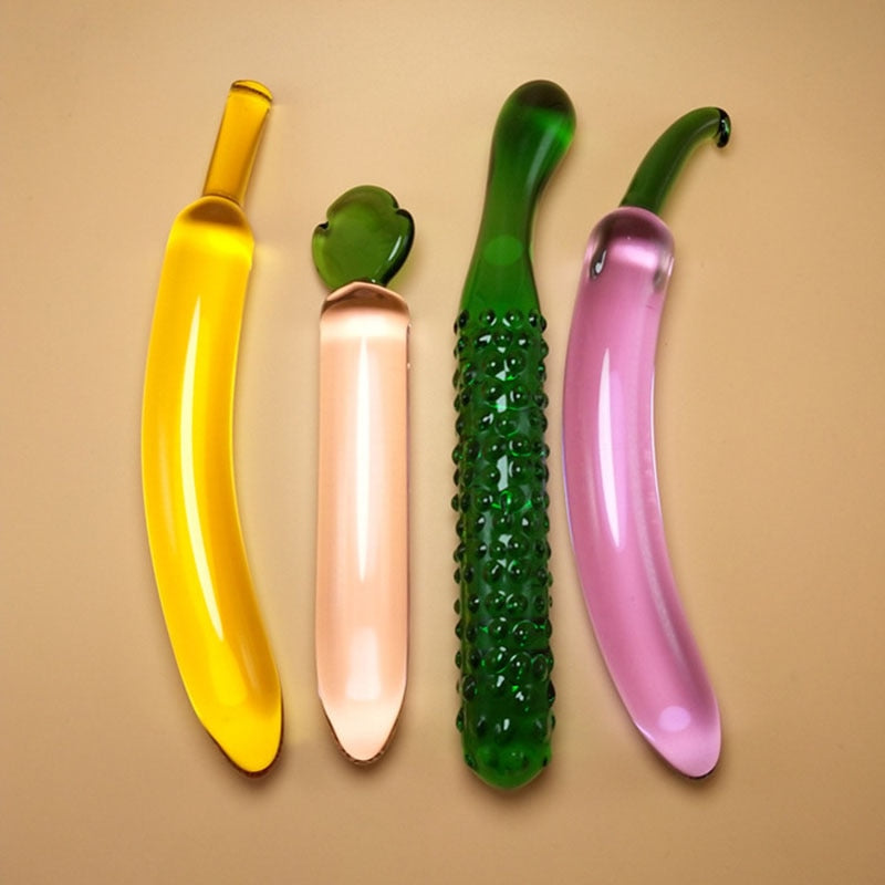 Dildo de vidro Vegetais - Frete Grátis