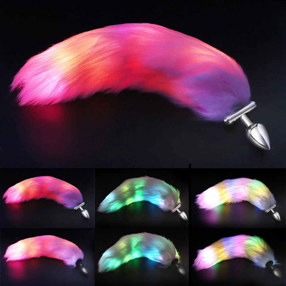 Plug Anal Rabo de Raposa Iluminada com LED - Frete Grtis Carnelian Plug Anal Rabo de Raposa Iluminada com LED - Frete Grtis Carnelian