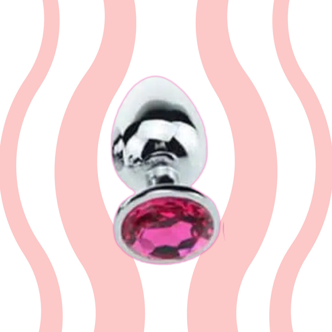 Plug Anal com Cristal Brilhante (P) - Carnelian