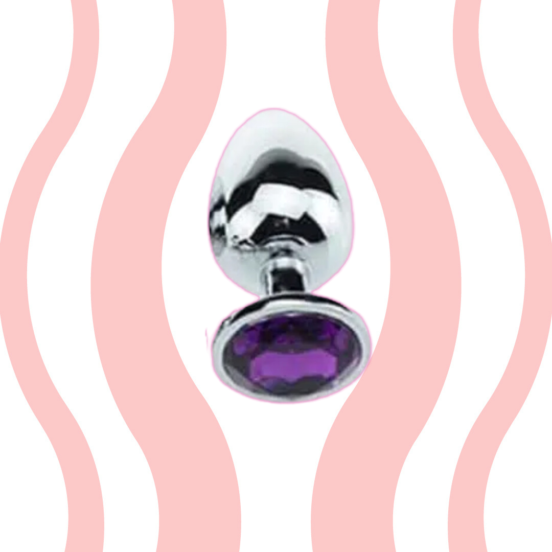 Plug Anal com Cristal Brilhante (P) - Carnelian