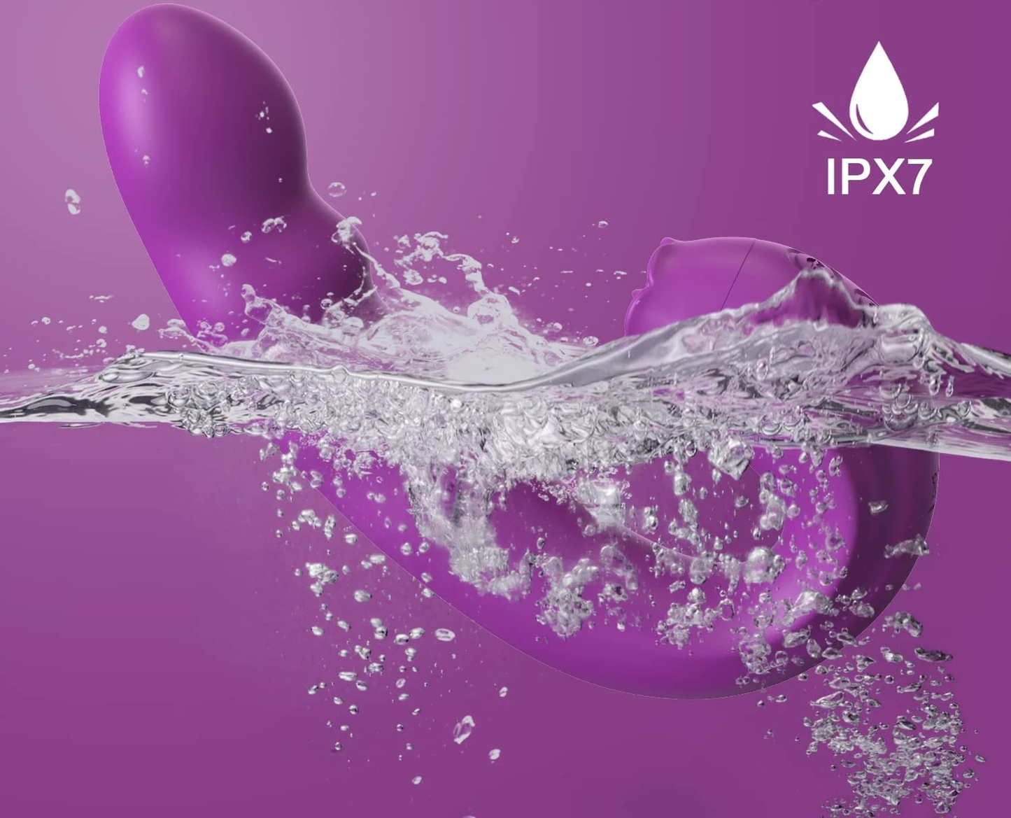 Vibrador com sugador clitoriano e rotação Glória - Frete Grátis - Carnelian