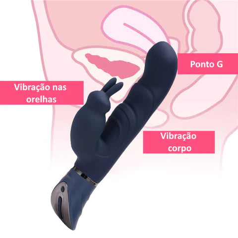 Vibrador Rabbit CRUSH - Frete Grátis - Carnelian