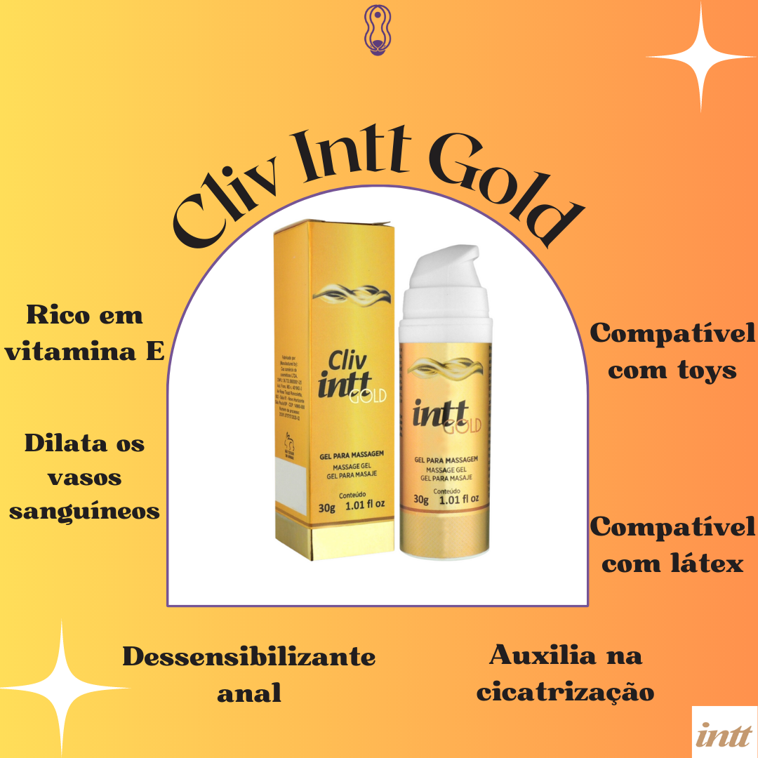 Gel Para Sexo Anal Cliv Intt Gold - Extra forte - Carnelian
