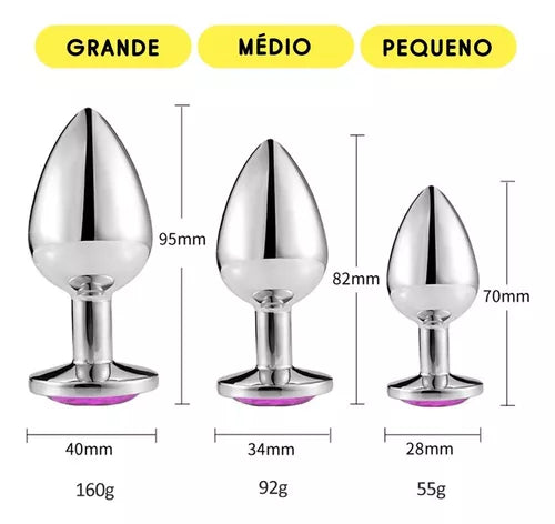 Plug Anal de Coração - Tamanhos