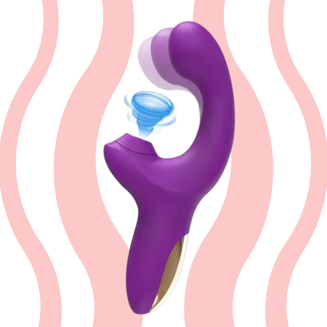 Vibrador com sugador clitoriano e Power Finger SAMBA - Frete grátis