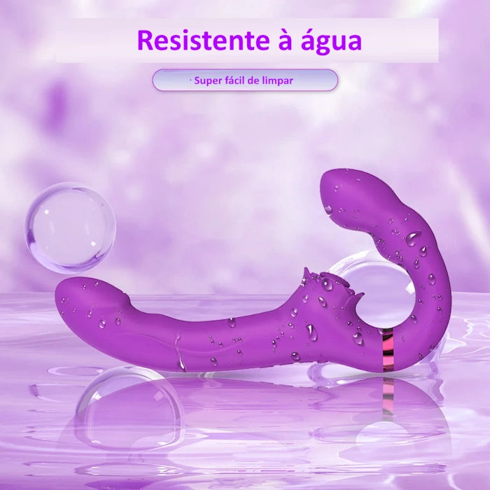 Vibrador Strapless com Flapping e controle remoto GO - Frete Grátis