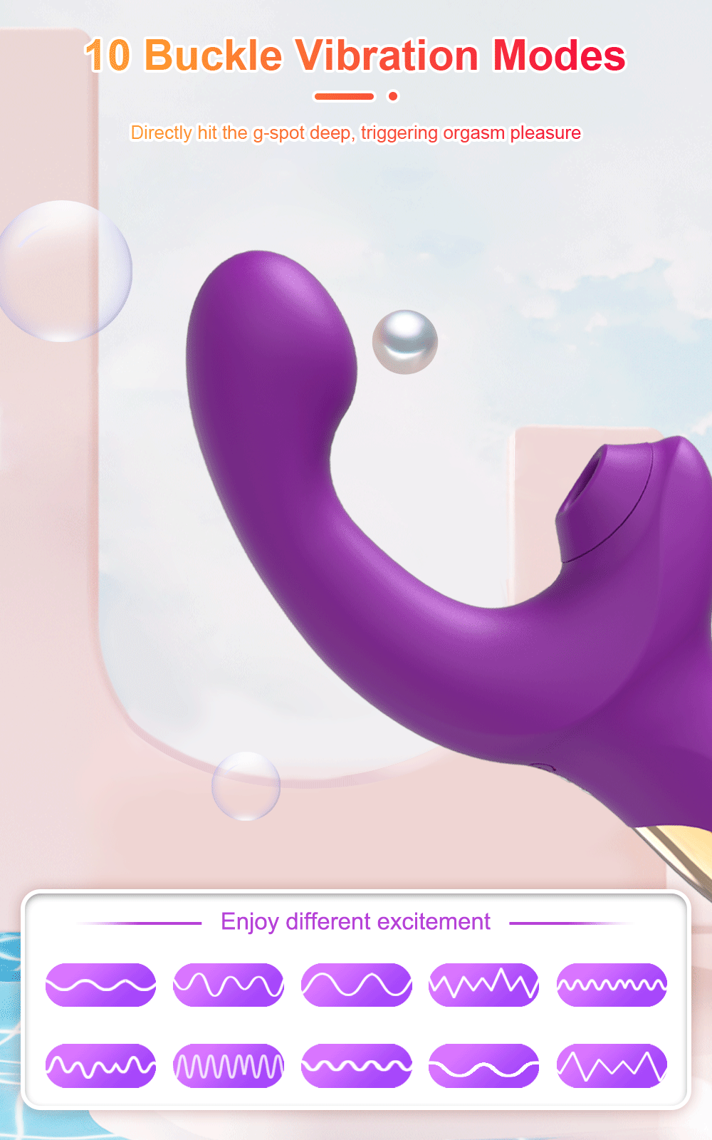 Vibrador com sugador clitoriano e Power Finger SAMBA - Frete grátis