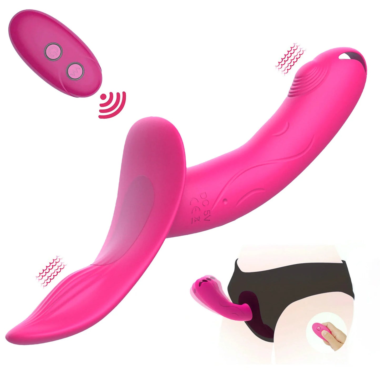 Vibrador Strapon Cinta Extreme com calcinha e controle remoto - Frete Grátis