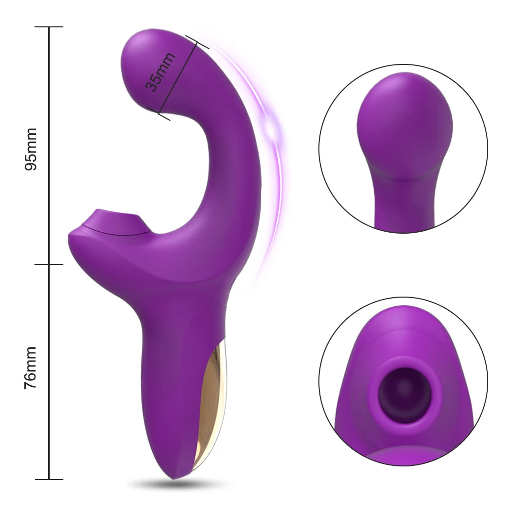 Vibrador com sugador clitoriano e Power Finger SAMBA - Frete grátis
