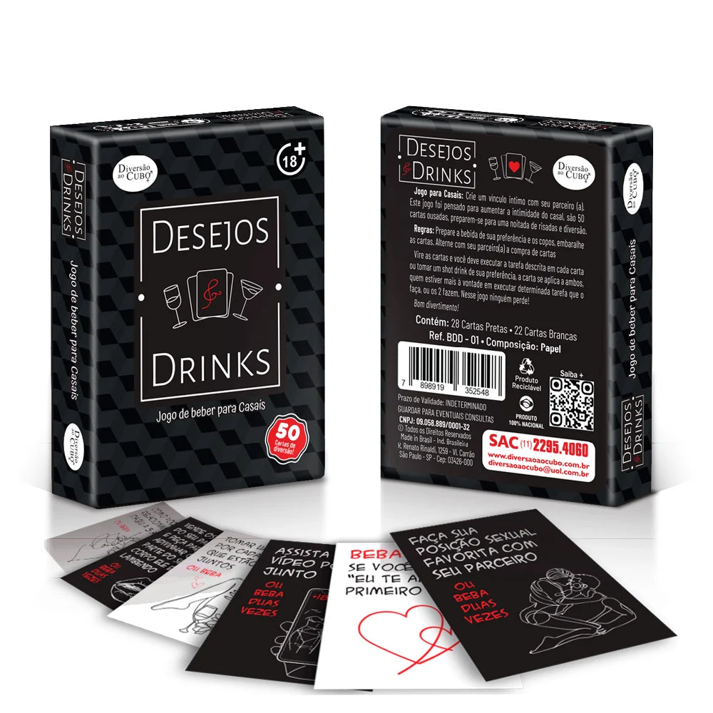 Jogo Desejos E Drinks Para Casais