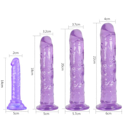 Dildo Jelly PP, P, M e G - Frete Grátis