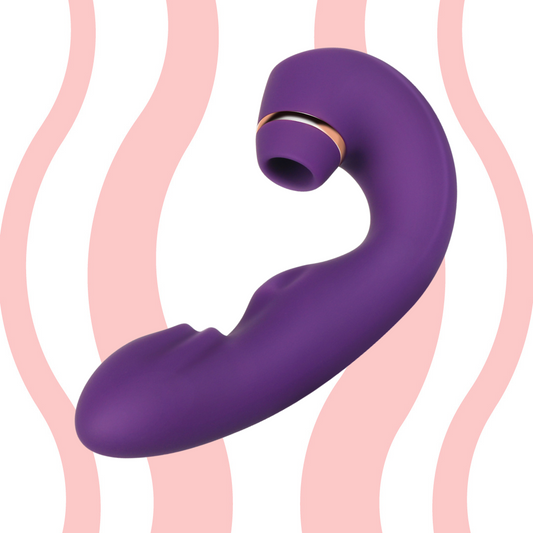 Vibrador com sugador clitoriano e pulsação LOVE - Frete Grátis