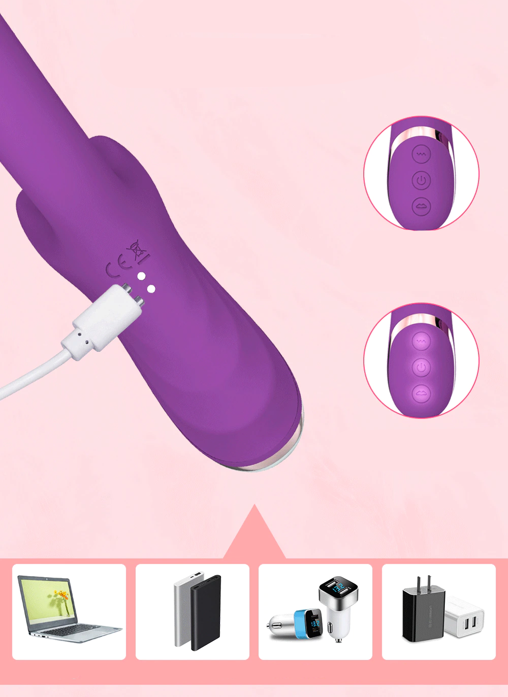 Vibrador e Sugador clitoriano PowerHorn - Frete Grátis