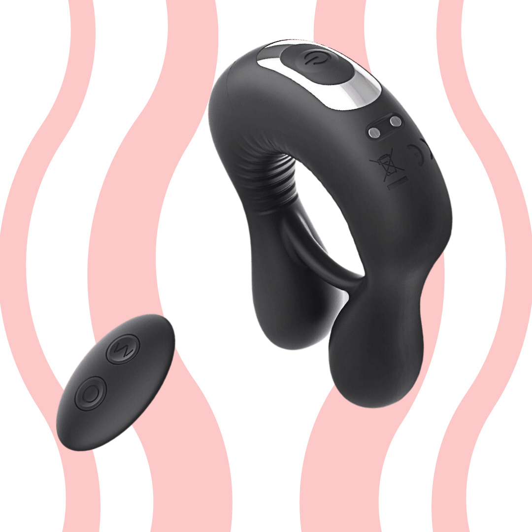 Anel peniano vibratório com controle RING - Frete Grátis - Carnelian