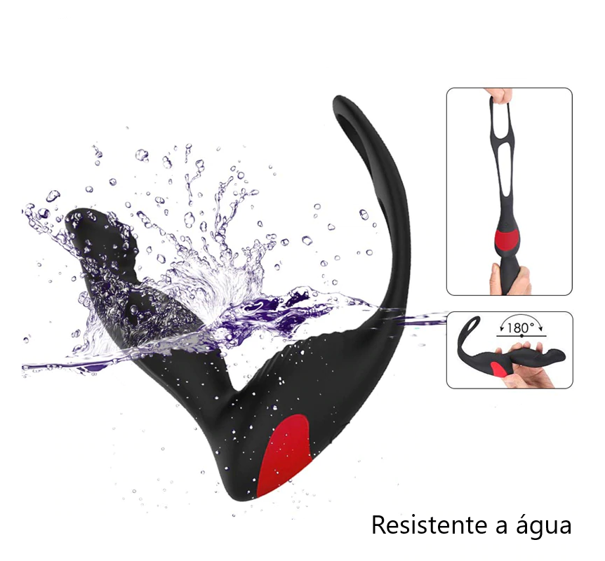 Vibrador Masculino com 4 funções e controle remoto - Frete Grátis