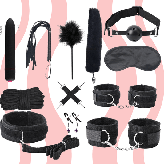 Kit BDSM Bondage com 12 itens - Frete Grátis - Carnelian