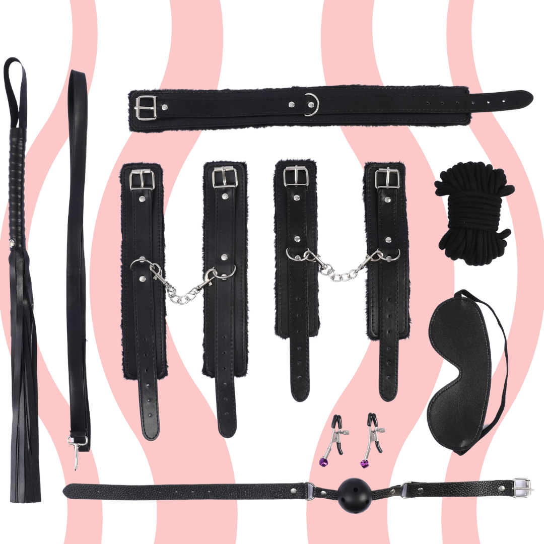 Kit BDSM de Couro 8 peças - Carnelian