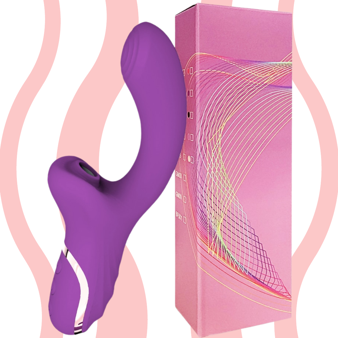 Vibrador e Sugador clitoriano Rabbit PowerHorn - Frete Grátis - Carnelian
