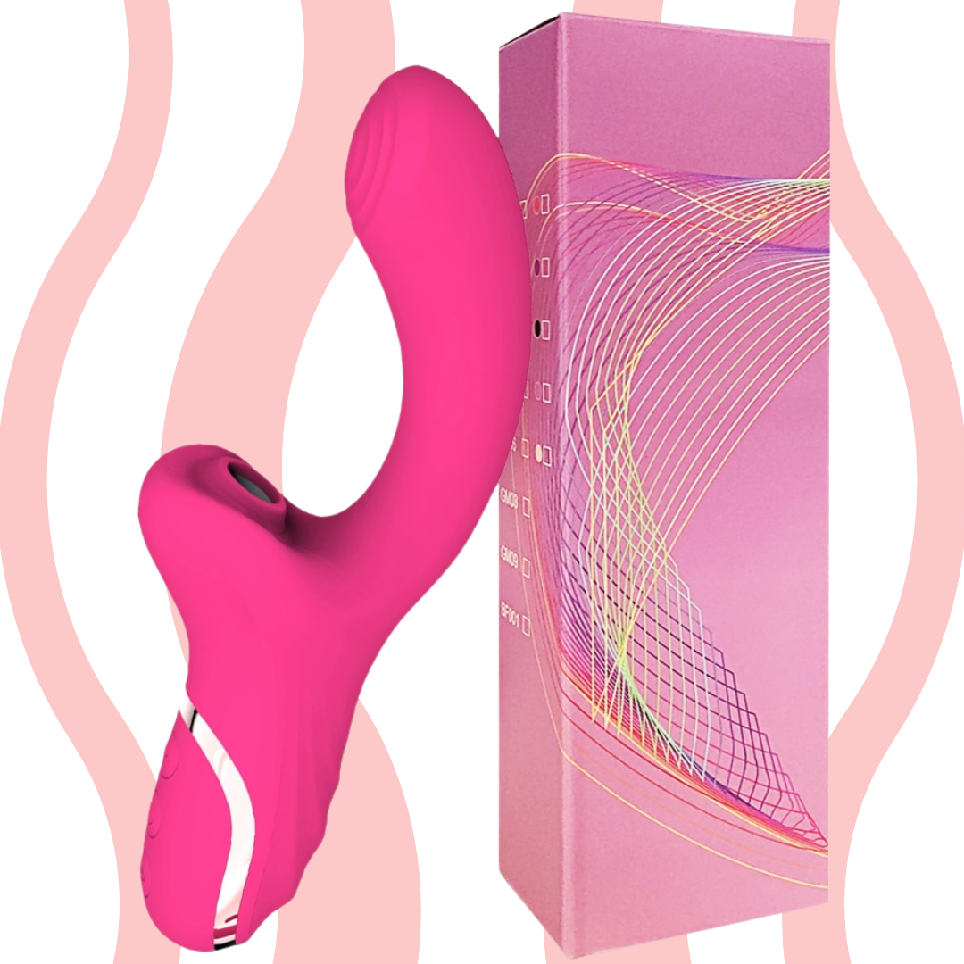 Vibrador e Sugador clitoriano Rabbit PowerHorn - Frete Grátis - Carnelian