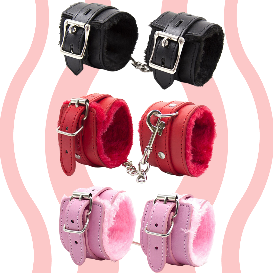 Algemas de couro BDSM Bondage - Frete Grátis - Carnelian