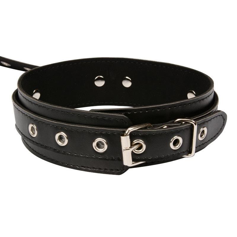 Algema de Contenção com coleira e Chicote Bondage BDSM de Couro - Frete Grátis - Carnelian