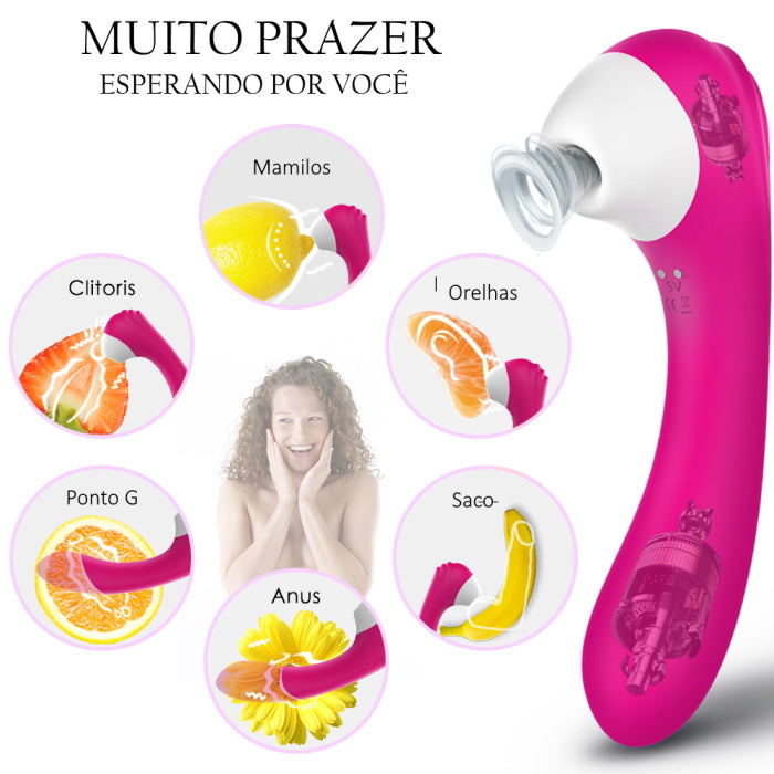 Vibrador e sugador clitoriano Screaming - Frete Grátis - Carnelian