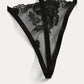 Conjunto Lingerie Black Desire com Cinta liga Rendada - Frete Grátis - Carnelian