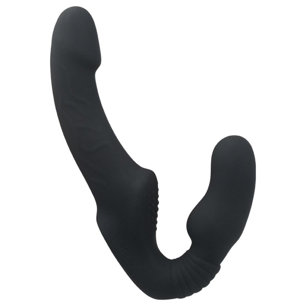 Vibrador Strapon DUO com calcinha e controle remoto - Frete Grátis - Carnelian