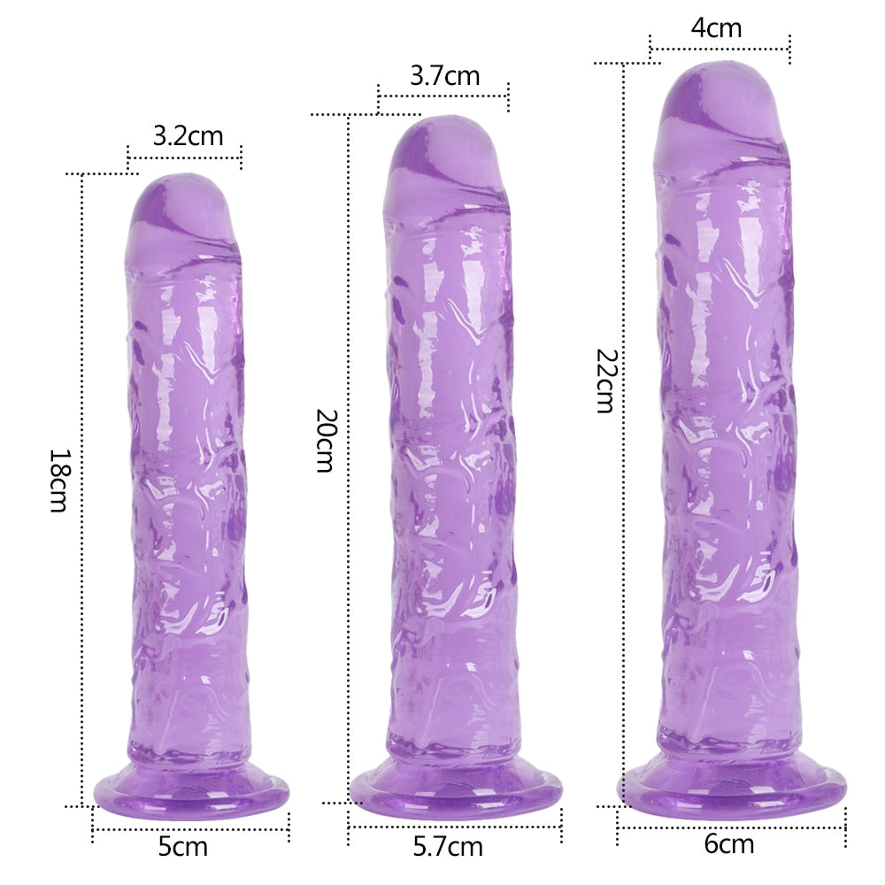Dildo Jelly P, M e G - Frete Grátis