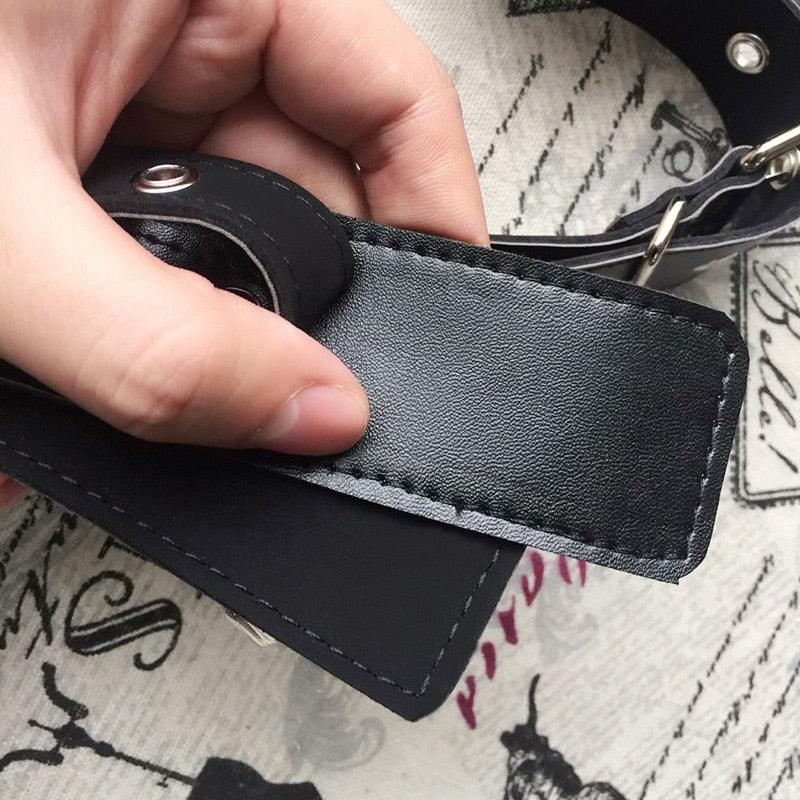 Algema de Contenção com coleira e Chicote Bondage BDSM de Couro - Frete Grátis - Carnelian
