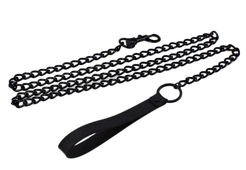Coleira com guia de corrente BDSM Várias cores - Frete Grátis