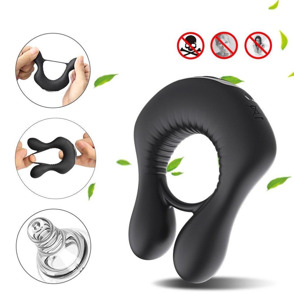 Anel peniano vibratório com controle RING - Frete Grátis - Carnelian