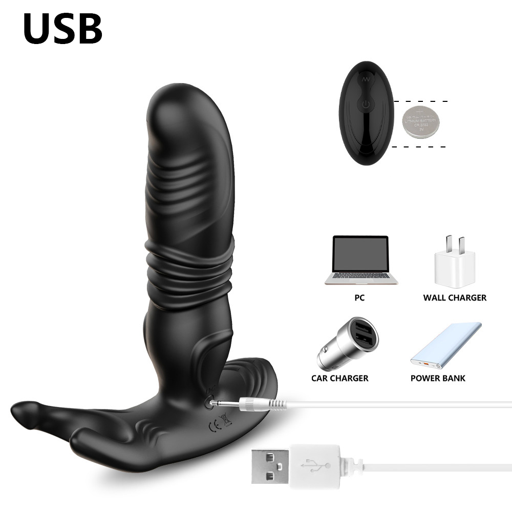 Vibrador masculino com Vai e vem e controle remoto KEY - Frete Grátis - Carnelian