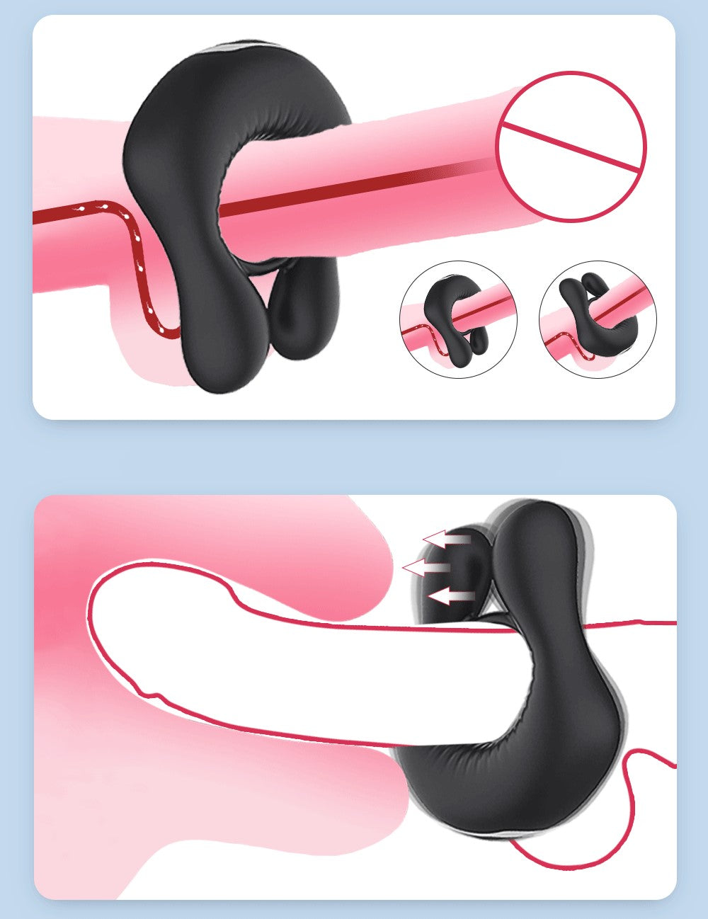 Anel peniano vibratório com controle RING - Frete Grátis - Carnelian
